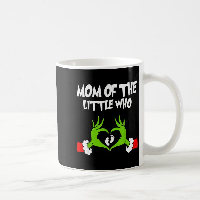 Caneca De Café Christmas Pregnancy Announcement Funny Mom Of The  (Direita)