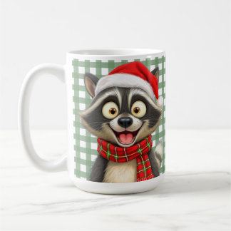 Caneca De Café Christmas Raccoon