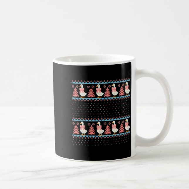 Caneca De Café Christmas Rch Goose Ugly Sweater Pajama Xmas Tree  (Direita)