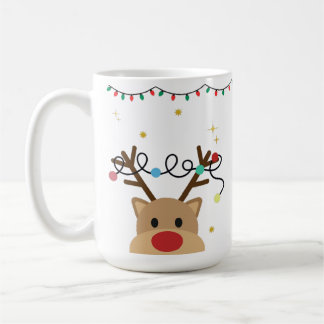Caneca De Café Christmas Reindeer – Powered by Hot Cocoa & Cheer