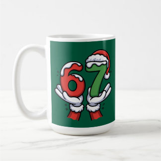 Caneca De Café Christmas Santa Hand 67 6 7