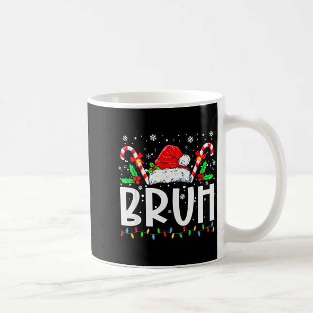 Caneca De Café Christmas Santa Hat Bruh Xmas Pajamas Family Men W (Direita)