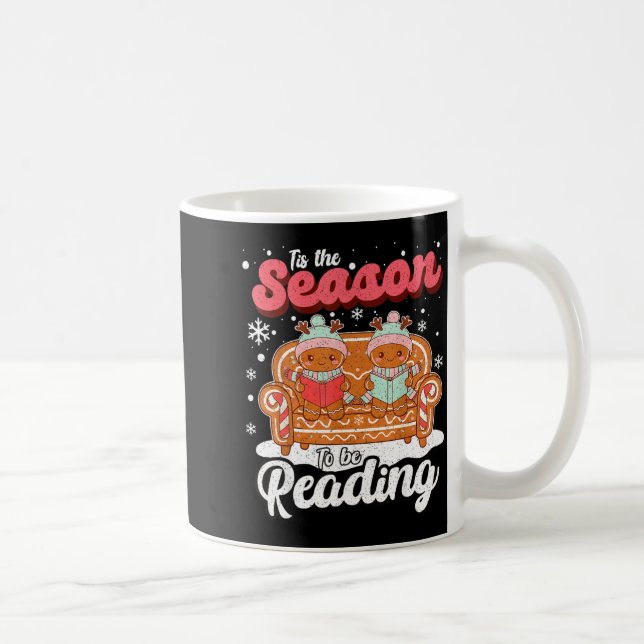 Caneca De Café Christmas School Teacher Retro Librarian Groovy Xm (Direita)