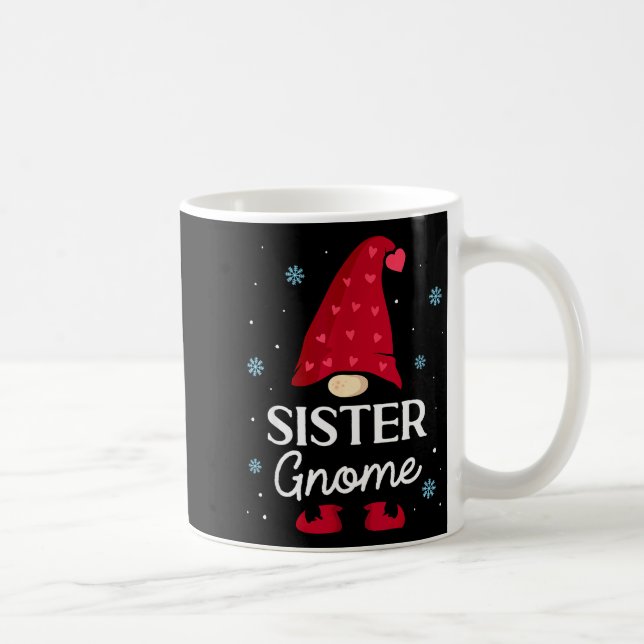 Caneca De Café Christmas Sister Gnome Dwarf Garden Gnome Family  (Direita)