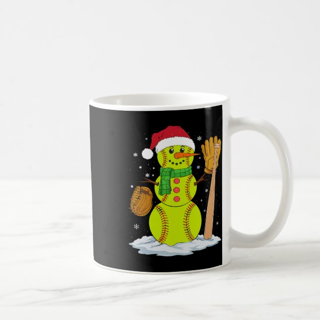 Caneca De Café Christmas Snowman Softbyll Pitcher Boys Kids Teens (Direita)