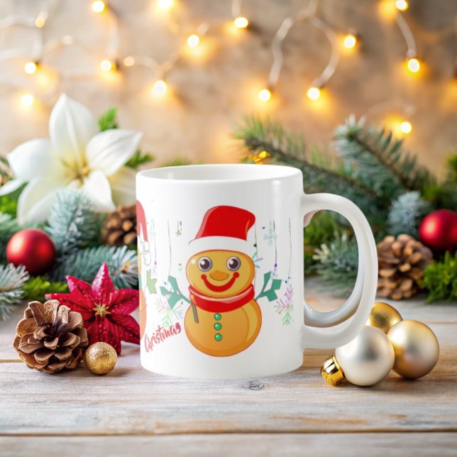 Caneca De Café Christmas Snowmen (Criador carregado)