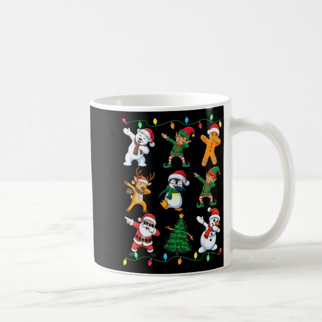 Caneca De Café Christmas Squad Dabbing Xmas Friends Boys Girls Me (Direita)