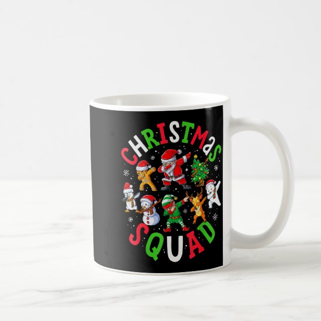 Caneca De Café Christmas Squad Santa Dabbing Elf Family Matching  (Direita)