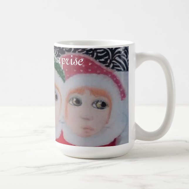 Caneca De Café Christmas Surprise cute kids Mug (Direita)