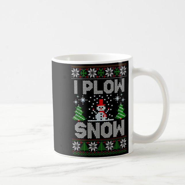 Caneca De Café Christmas Sweater I Plow Snow Matching Couples Paj (Direita)