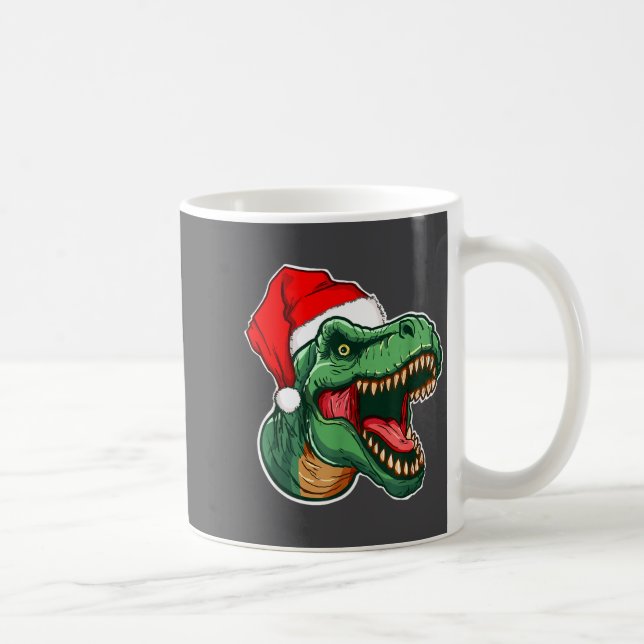 Caneca De Café Christmas T-rex  (Direita)