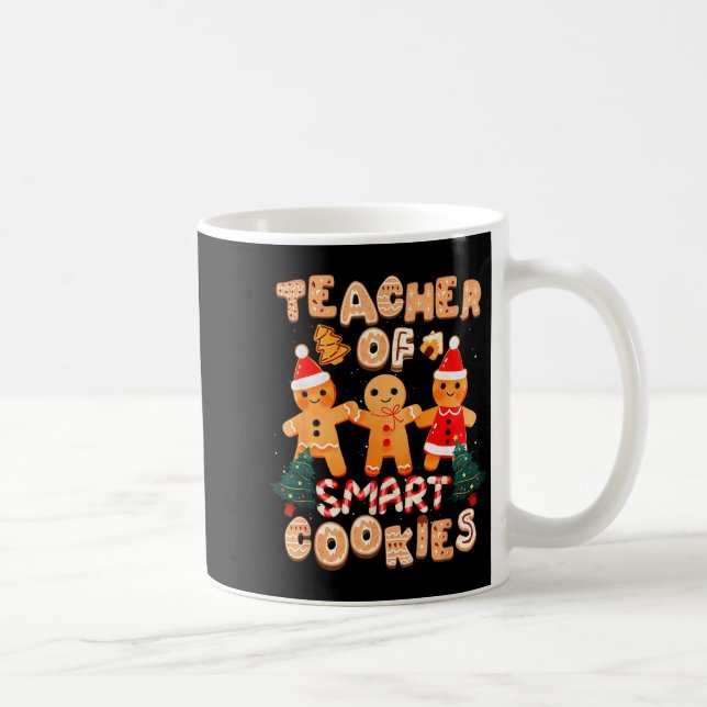 Caneca De Café Christmas Teacher Cute Gingerbread Cookies Funny H (Direita)