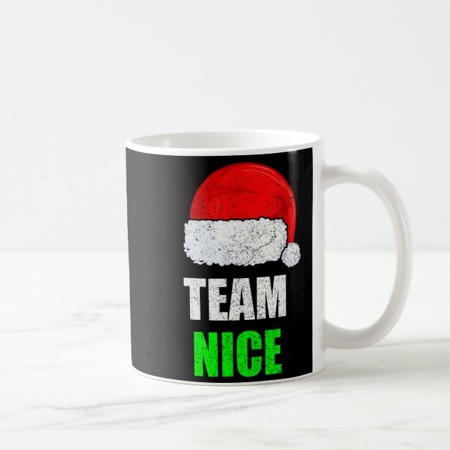 Caneca De Café Christmas Team Nice Shirt, Matching Family Pajama, (Direita)
