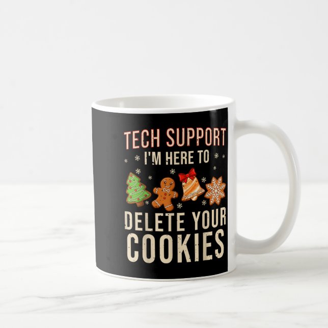Caneca De Café Christmas Tech Suprt Here To Delete Cookies Xmas M (Direita)