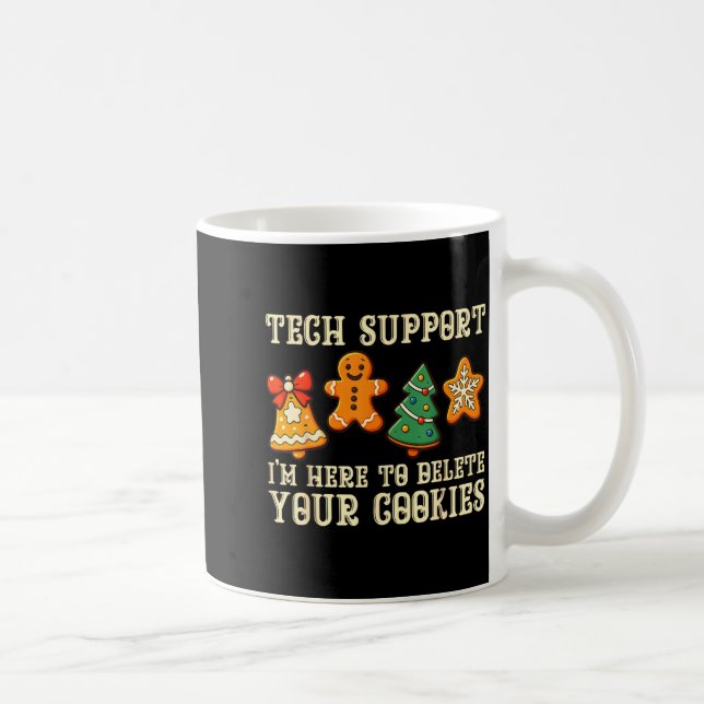 Caneca De Café Christmas Tech Suprt Here To Delete Cookies Xmas M (Direita)