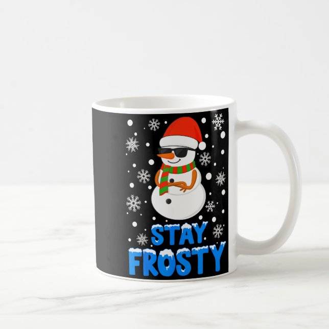 Caneca De Café Christmas Tee Funny Frosty Xmas Cool Snowman Women (Direita)