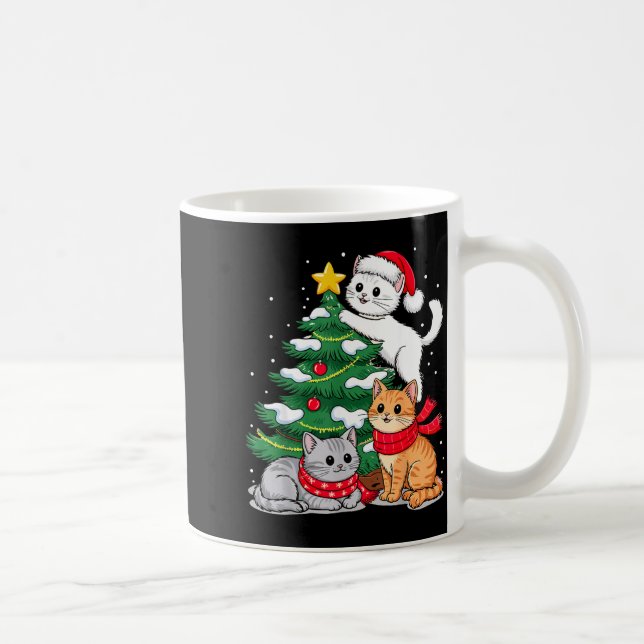 Caneca De Café Christmas Tree Cats Xmas  (Direita)
