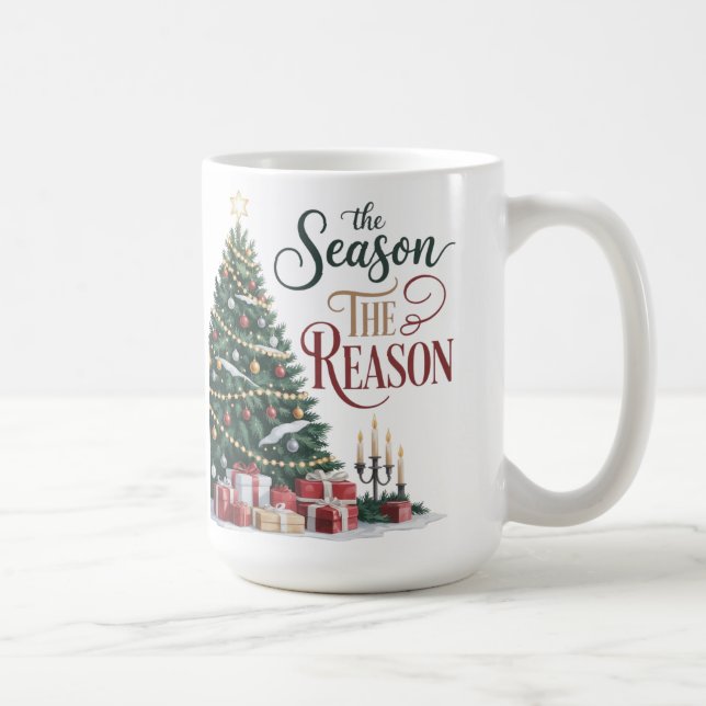 Caneca De Café Christmas Tree The Season The Reason (Direita)