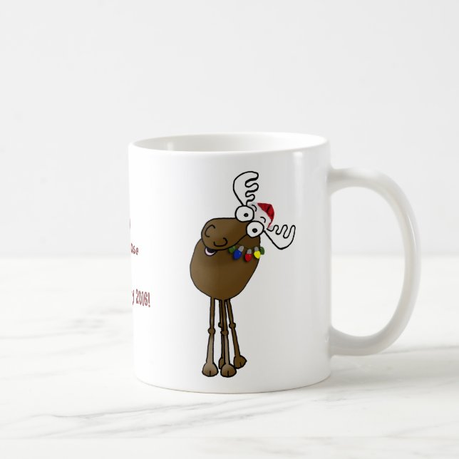 Caneca De Café Christmoose alegre! (Direita)