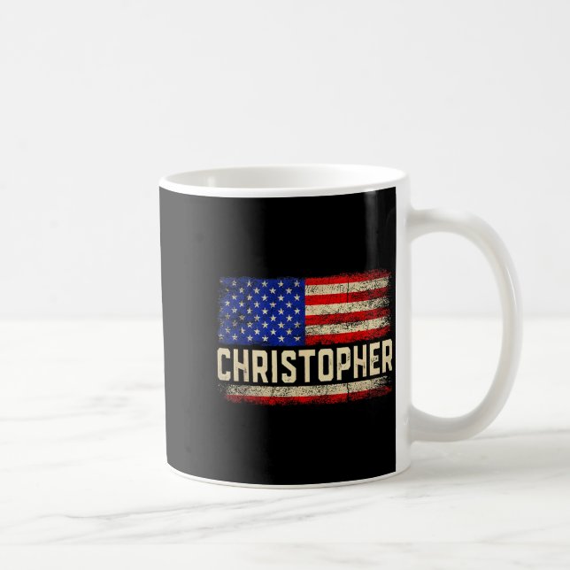 Caneca De Café Christopher First Name Shirt Christopher Name Amer (Direita)
