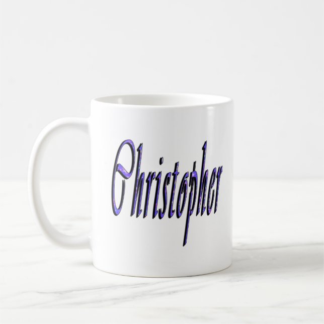 Caneca De Café Christopher, Name, Logo (Esquerda)
