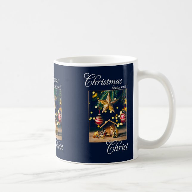 Caneca De Café Chritmas começa a ganhar a natalidade do Cristo (Direita)
