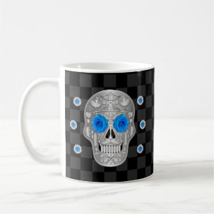 Caneca De Café Chrome Calavera (Rosa azul)