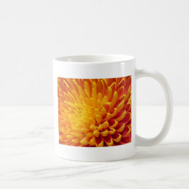 Caneca De Café Chrysanthemum Amarelo e Laranja