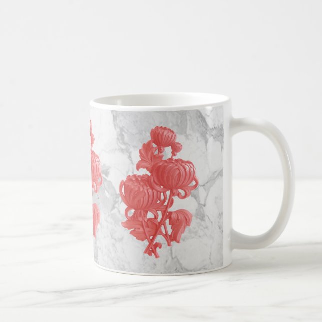 Caneca De Café Chrysanthemum Rosa (Direita)
