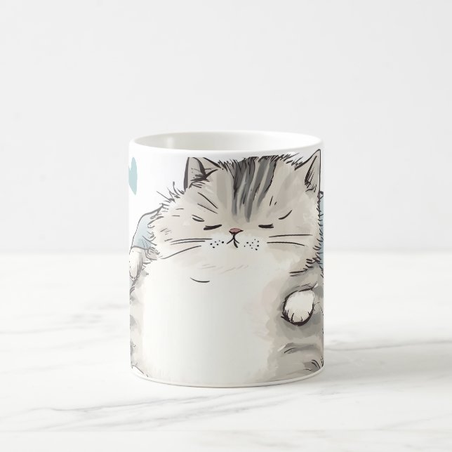 Caneca De Café Chubby Cat Chill Vibes (Centro)