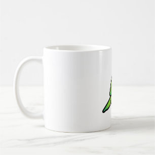 Caneca De Café Chubby Green Indian Ringneck Parakeet