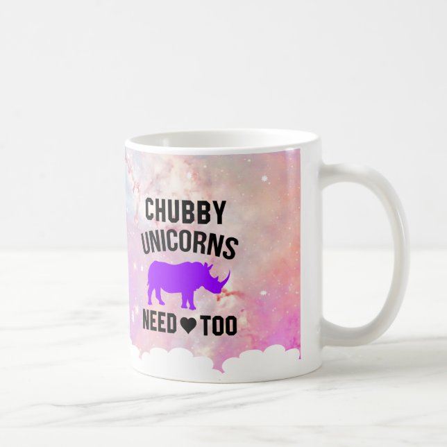 Caneca De Café Chubby Unicorns Mug Rhinno (Direita)