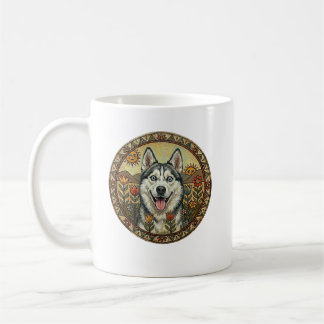 Caneca De Café Chukchi Charmer Edition: Naive Art Siberian Husky