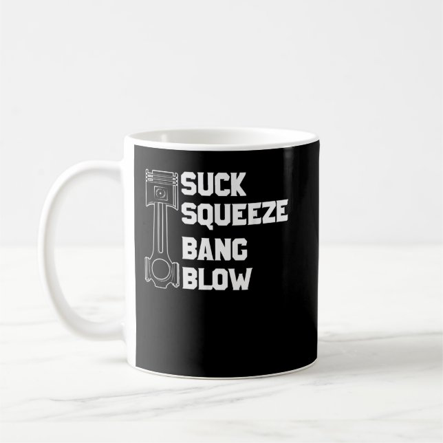 Caneca De Café Chupar Apertar Bang Soprar (Esquerda)