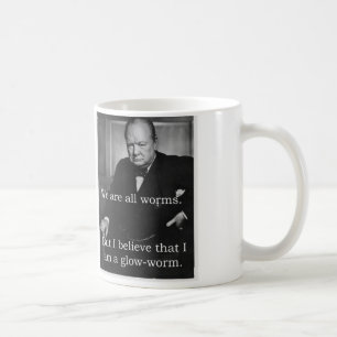 Caneca De Café Churchill: Eu sou um Glowworm
