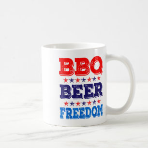 Caneca De Café Churrasco Beer Freedom America Partido 4 De Julho