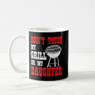 Caneca De Café Churrasco da Camisa do Mens Pai traseiro é Grielin