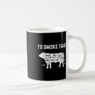 Caneca De Café Churrasco Engraçado Fumar Esse Prêmio De Vaca