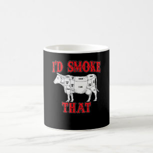 Caneca De Café CHURRASCO Id Fumar O CHURRASCO De Vaca Em Grillmas