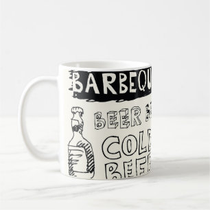 Caneca De Café Churrasco Louco: Arte de Rabisco