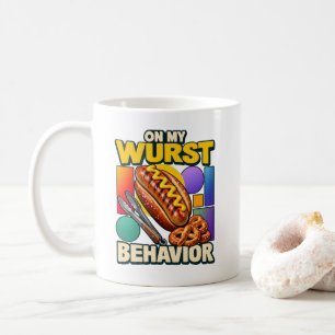 Caneca De Café Churrasco na Minha Comportamento de Wurst na Grelh