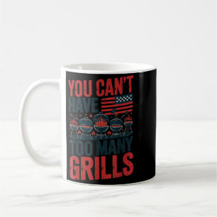 Caneca De Café Churrasco Patriótico Engraçado Não Pode Ter Muitos