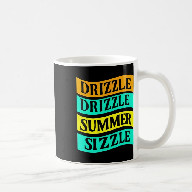 Caneca De Café Churrasco Tee Funny Drizzle Sizzle (Direita)