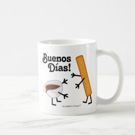 Caneca De Café Churro e Chocolate - Buenos Dias!