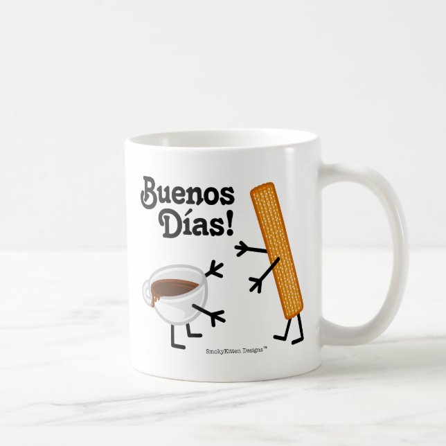 Caneca De Café Churro e Chocolate - Buenos Dias! (Direita)