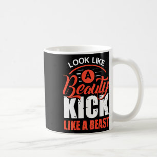 Caneca De Café Chute Como Uma Fera, Camiseta de Kickboxing, Camis