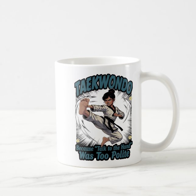 Caneca De Café Chute Voador Divertido Feminino Taekwondo  (Direita)