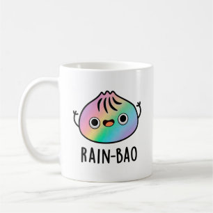 Caneca De Café Chuva-bao Cute Arco-Íris Dimsum Bao Pun