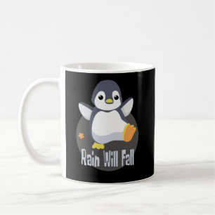 Caneca De Café Chuva cairá alegre pinguim bebê engraçado Kawaii