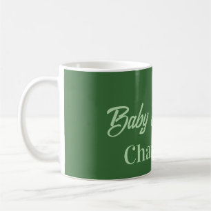 Caneca De Café chuva de bebê floresta verde pastel nome simplesmi